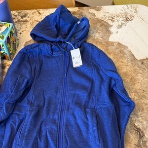 Figs Woman’s Zip-Up Hoodie Jacket - Blue